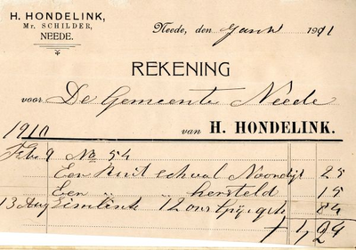 0849-03170 H. Hondelink, mr. schilder