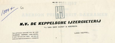 0849-3672 N.V. De Keppelsche IJzergieterij v.h. Van der Horst & Aberson
