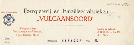 0849-3720 IJzergieterij en emailleerfabrieken Vulcaansoord 