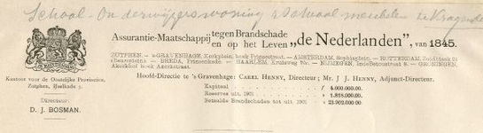 0849-3738 De Nederlanden van 1845 , assurantie-maatschappij tegen brandschade en op het leven