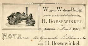 0849-3758 H. Boesewinkel, wegen-walsen-bedrijf, met en zonder materiaallevering