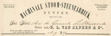 0849-3813 D.L. van Alphen & Co. Machinale stoomsteenfabriek