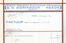 0879-03303 G.H. Wormgoor, eerste Needsche electrische drukkerij