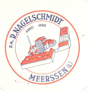 158-5 Beker-rondel: Fa. R. Nagelschmidt, Meerssen (L). Anno 1898