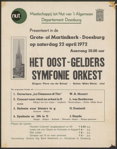 27 Maatschappij tot Nut van 't Algemeen Departement Doesburg presenteert in de Grote of Martinikerk Doesburg Het ...