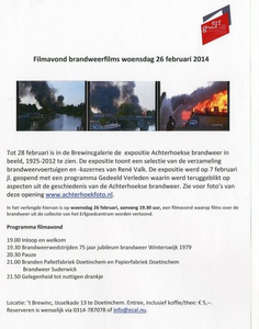 159 Filmavond brandweerfilms, Brewincgalerie, Doetinchem
