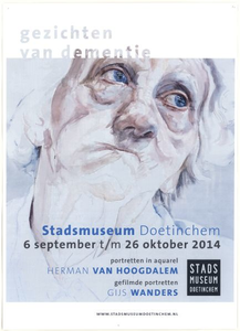 290 Stadsmuseum Doetinchem. Gezichten van dementie. Portretten in aquarel van Herman van Hoogdalem, gefilmde portretten ...