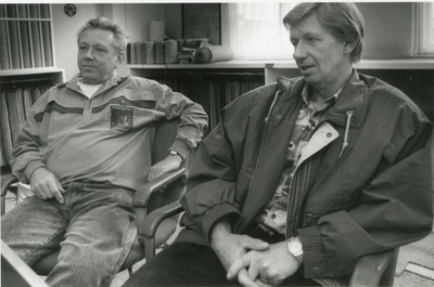 1095-12-432 Het trainersduo, links Willie te Grotenhuis en rechts Jan Bussink