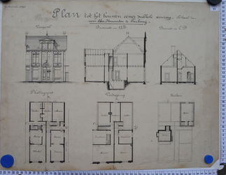 91 Bouw dubbel woonhuis, 1892