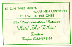 009 Van Raay's specialiteiten Restaurant Hotel 'Het Tolhuis'