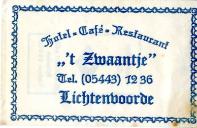 010 Hotel Café Restaurant ' 't Zwaantje'
