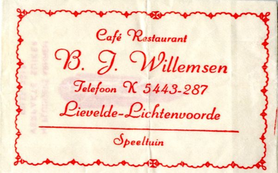 012 Café Restaurant Speeltuin B.J. Willemsen