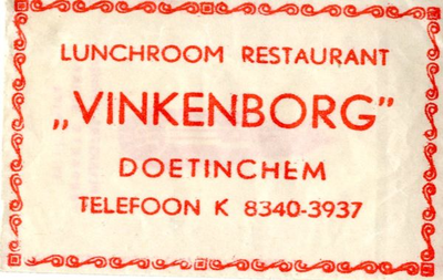 026 Lunchroom restaurant 'Vinkenborg'