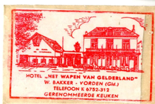 052 Hotel 'Het wapen van Gelderland'. W. Bakker. Gerenommeerde keuken