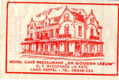 058 Hotel café restaurant 'De Gouden Leeuw'. D.F. Radstaake v.h. Kets