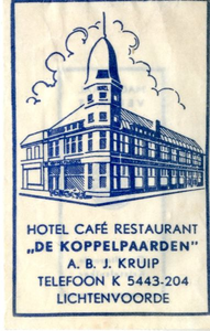 069 Hotel café restaurant 'De Koppelpaarden'. A.B.J. Kruip