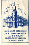 069 Hotel café restaurant 'De Koppelpaarden'. A.B.J. Kruip