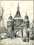  Hamburgerpoort in het jaar 1743. Naar oude tekening 