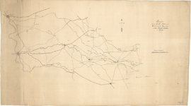 139 Kaart van de 'grootte Rijks en Communicatie-wegen tusschen de steden Deventer, Zutphen en Vreden', 19e eeuw