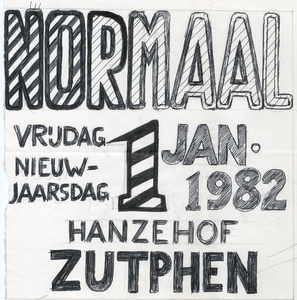 22 Poster van een optreden van Normaal in de Hanzehof in Zutphen (ontwerp)