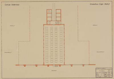 12874-0018 Centrale Gelderland : 23 tekeningen van de bouw der P.G.E.M. centrale te Nijmegen, januari-mei 1932