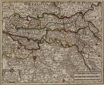4 Caarte van 't Rijk van Nijmegen, de Betuwe etc. in 't hertogdom Gelderland, [1740- nà 1772]