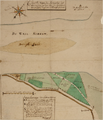 5719-1706-28 Caarte van de situatie der uterweerden gelegen boven den Middelweerd tot Heesselt tegenover 't fort St. ...