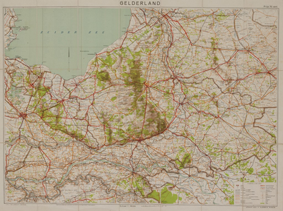 1058-0001 Sleeswijk's kaart van Gelderland : naar officieël gegevens bewerkt voor wandelaars, wielrijders en ...