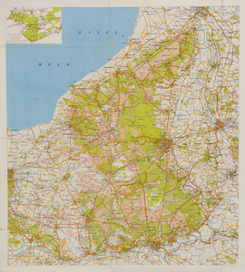 1062 Kaart van de Veluwe voor wielrijders, wandelaars en ruiters, 1940