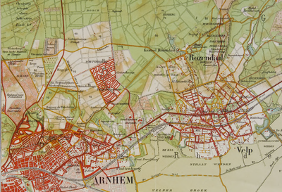 1070 [Kaart van het gebied tussen Terlet, Arnhem, Velp, Rheden, Ellekom, Dieren en omstreken], [1918-1940]