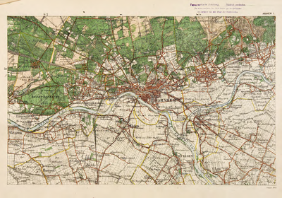 1107-0001 40 Arnhem 1-4 ; samengesteld naar gegevens van de Militaire Verkenningen, 1887-1912