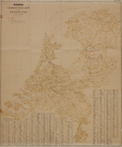 1169 Kompas gemeentekaart van Nederland : bijgewerkt tot november 1941, [1941-1942]
