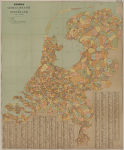 1170 Kompas gemeentekaart van Nederland : bijgewerkt tot november 1941, [1941-1942]