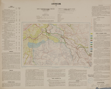 1174-0002 [Kaart van de polderdistricten Overbetuwe, de Lijmers, het Arnhemsche en Velpsche Broek] Arnhem Blad 40: 1-4, ...