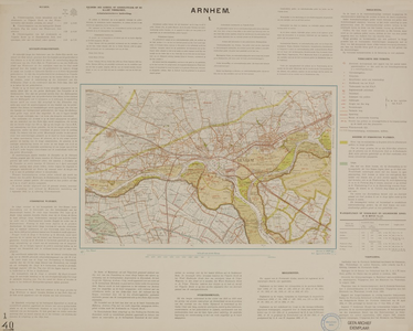 1175-0001 [Kaart van de polderdistricten Overbetuwe, de Lijmers, het Arnhemsche en Velpsche Broek] Arnhem Blad 40: 1-4, ...