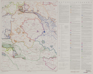 1177-0001 [Kaart van de polderdistricten Overbetuwe, Maas en Waal. Arnhemsche en Velpsche Broek, IJsselland, Rijn en ...