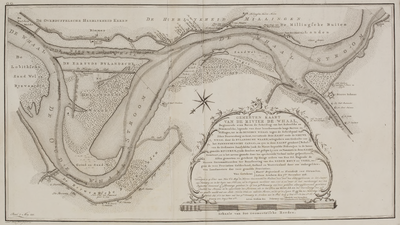 1199 Gemeeten kaart van de rivier de Whaal, beginnende even boven de scheiding van het Kekensche en Bimmensche, lopende ...