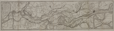 1201 Kaart van de Rhynstroom, van boven de stad Emmerik tot beneden de stad Arnhem...., 29 maart 1790
