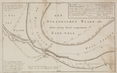 1207 Kaart van den inschaarenden 's Gravenwaardschen en Herwenschen oever in April 1763, waarop mede afteekend de ...