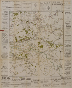 1208 Wielrijders-kaart voor Gelderland, [ca. 1914-1915]
