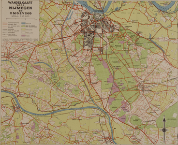 1220 CITO-Wandelkaart voor Nijmegen's omgeving = Wandelkaart voor Nijmegen en omgeving, ca. 1950