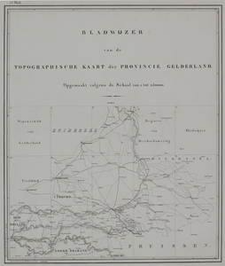 14-0005 Gelria : topographische kaart van de provincie Gelderland, 1866