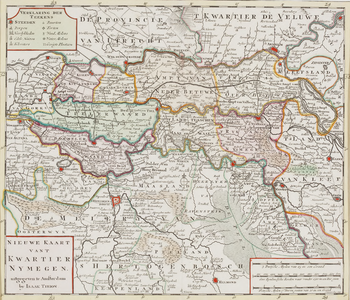 75-0002 Nieuwe kaart van 't kwartier Nijmegen, 1741