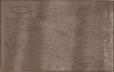8 Topographische kaart van het tweede arrondissement der provincie Gelderland, 1850