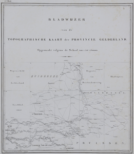 9-0005 Gelria : topographische kaart van de provincie Gelderland, 1843 [-1845]