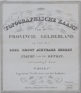 9-0010 Gelria : topographische kaart van de provincie Gelderland, 1843 [-1845]
