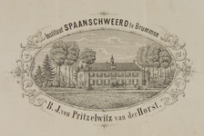 675-0001 Instituut Spaanschweerd te Brummen- B.J. von Pritzelwitz van der Horst, 1872-1895