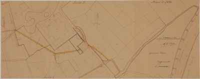 132 [De ligging van percelen grond aan de Lathumse veerweg te Velp, door G.E. Lüps verkocht aan de gemeente Rheden, 1937