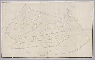 222 Kaart van een gedeelte der jurisdictie Culenborg ..., 1810