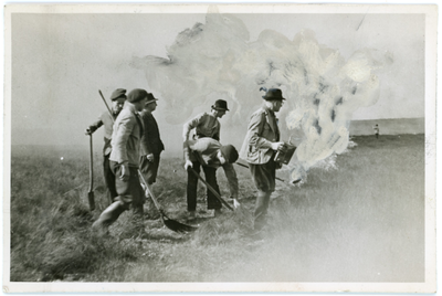 357-0030 Afbranden van een Gelders heideveld, 23-03-1949